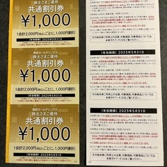 西武　1000円　共通割引券 24枚　株主優待