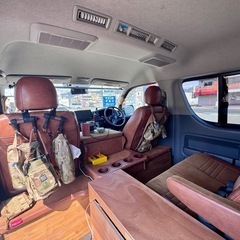 売約済み🌟ハイエースワゴンGL🌟4WD リアエアコン・ヒーター付 ベッドキット　車中泊の画像