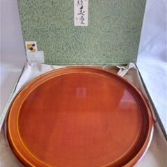 [4月末迄掲載予定] 伝統工芸 飛騨春慶 漆器 お盆 (直径約3...