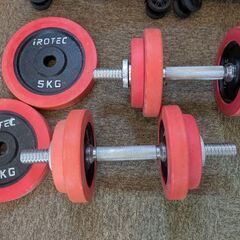 [大田区・品川区限定　無料でお届け]　可変式ダンベル25kg✕2個