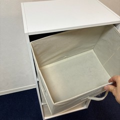 カラーボックス 収納ボックス3つ付き 収納ラックの画像