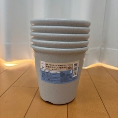 12cmプラスチック植木鉢×4個