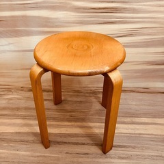 JF0571 丸椅子　丸スツール　木製