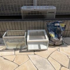 水槽2個とソイルのセット
