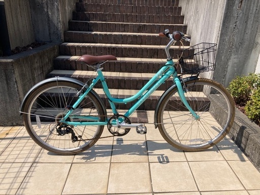 自転車と空気入れ　ルイガノ　cityroam8 470mm 　6速　自転車
