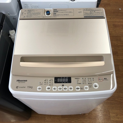 安心の1年保証付。【Hisense 全自動洗濯機】取りに来れる方限定。