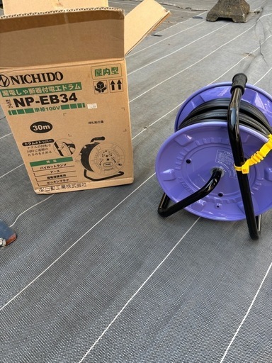 ＮＩＣＨＩＤＯ　電工ドラム　３０ｍ　アース付漏電遮断器付　ＮＰ－ＥＢ３４