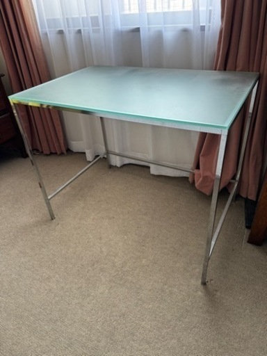 アメリカ　70-80s ガラスデスク