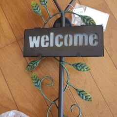 新品gardening⭐Welcomeボードソーラーライトの画像