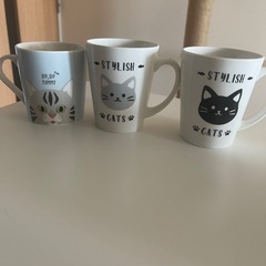 猫柄マグカップ３個