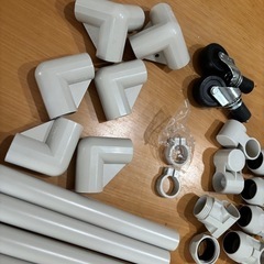 パイプ　部品　キャスター　新品の画像