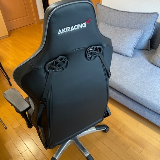 【お譲り先決定】AKRacing ゲーミングチェア デスクチェア 勉強椅子 学習椅子 グレー 灰 Pro-X V2 高耐久PUレザー 