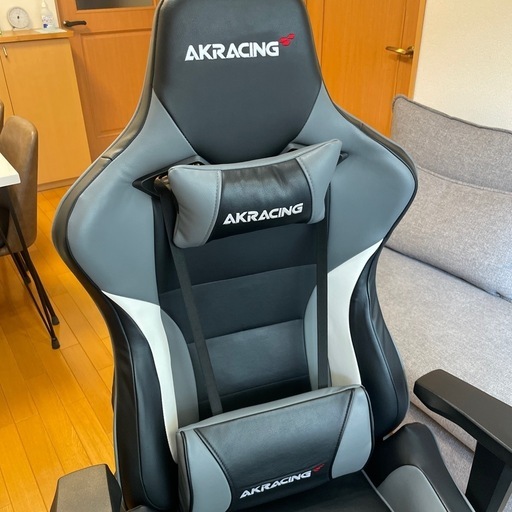 【お譲り先決定】AKRacing ゲーミングチェア デスクチェア 勉強椅子 学習椅子 グレー 灰 Pro-X V2 高耐久PUレザー 