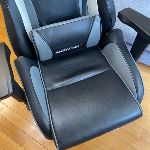 【お譲り先決定】AKRacing ゲーミングチェア デスクチェア 勉強椅子 学習椅子 グレー 灰 Pro-X V2 高耐久PUレザー 