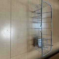 ニトリ伸縮水切りバスケット スリム 水切りラック の画像