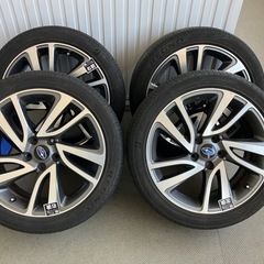 BBS RI-A 003 DB 8.5J +48 114.3 WRX,レヴォーグ225/40R18バリ山