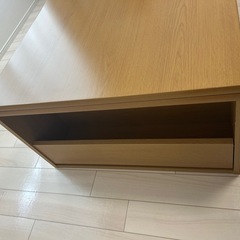 こたつ機能付きローテーブル（収納棚付き）の画像