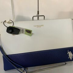 【FU2253】★U.S.POLOASSN クラッチバッグ 白×...