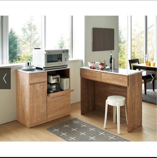 Cretty/クレッティ ステンレス天板 ナチュラルモダンキッチン収納 カウンター幅80cm