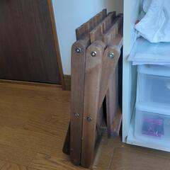 折りたたみ　3段ラック　ウッドの画像