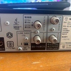 SHARP ブルーレイレコーダー　　の画像