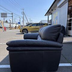 レザーワールド leatherworld 2Pソファ レザー ブラックの画像