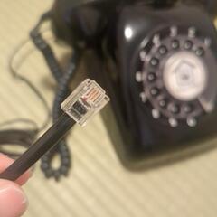 ダイヤル式黒電話（使用できます）の画像