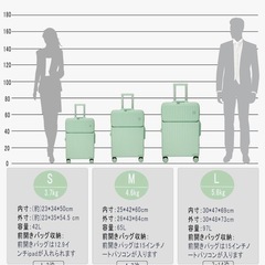 キャリーケース 7-14泊用 ベビーピンク 未使用の画像