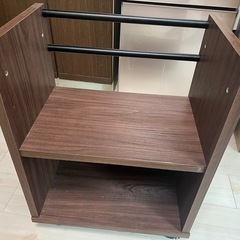 デスクワゴン ダークブラウン 木製
