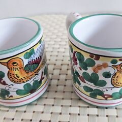 【話し合い中】イタリア製　エスプレッソカップ＆シュガーポットのセット　デミタスカップの画像