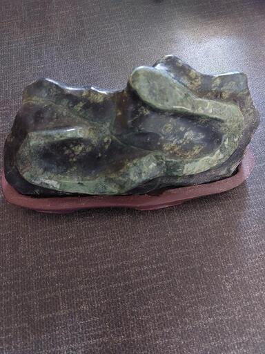 蛇石 天然石 水石 木製台座付き 開運蛇石 蛇石 天然石 水石 木製台座