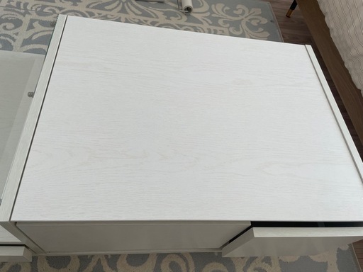 LOWYAドレッサーテーブル ディスプレイ収納付き 可動ミラー付き ロー