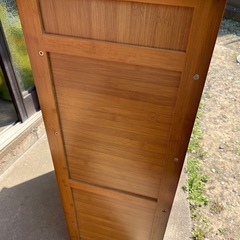 【館山市内配達OK⭐︎】アンティーク風　竹製シューズラック　2扉の画像