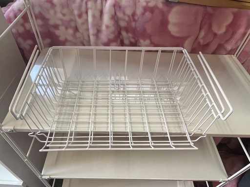 【リサイクルサービス八光】幅84㎝　無印良品　スチールユニットシェルフ　ホワイト　5段