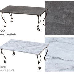 ローテーブル 大理石柄 折りたたみ　80×40　美品の画像