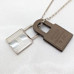 【HERMES】オーケリー カデナネックレス Ｄ刻印☆ＳＡ品☆質屋 ユニオン本通店 エルメス パドロック 鍵の画像