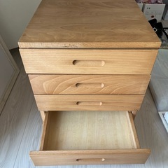 引き出し4段棚　ベッドサイドテーブル　