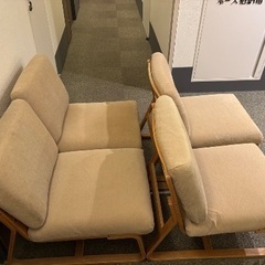 無印ソファチェア➕テーブルセットの画像