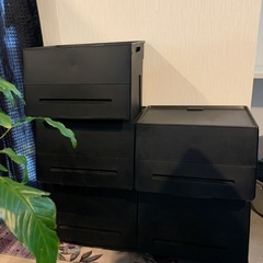 収納ケース4個・フタ付き 前開き ビッグエル の画像