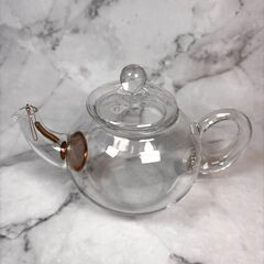 ガラス製　茶こし付き　ティーポット