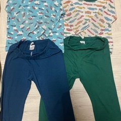 【中古】長袖 パジャマ 95 2着/90 1着の画像