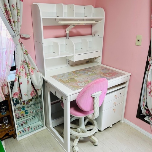 くろがね　学習机　椅子　すみっコぐらしマットセット