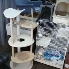 ネコ 猫 飼育セット ペットケージ キャットタワー キャリーバッ...