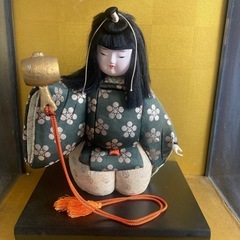 【最終値下げ】木目込み人形　ガラスケース入り