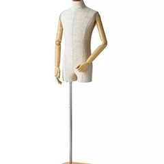 【本日限定・超美品】紳士腕付き芯地張トルソーM 半身トルソー 半...