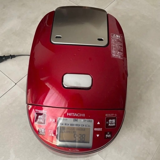HITACHI IH炊飯器 レッドRZ-AX10M 5合 日立IHジャー炊飯器 5.5合