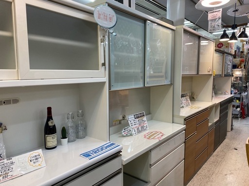 【愛品館 江戸川店 】PAMOUNA 2枚スライド扉 キッチンボード（パモウナ） 愛品倶楽部柏店】パモウナ Pamouna キッチンボード 幅160cm 2枚