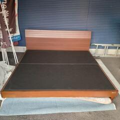 ★ 〚店頭決済も可能〛福岡市・北九州市限定 〚店頭決済も可能〛 【ニトリ】 キングサイズベッドフレーム+シングルサイズマットレス2個 セット 💳自社配送時🌟代引き可💳※現金、クレジット、スマホ決済対応※   【配達は要決済前問い合わせ】の画像