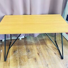 家具 生活家具 無印良品　折りたたみテーブル　ブラウン×ブラック