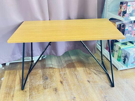 家具 生活家具 無印良品　折りたたみテーブル　ブラウン×ブラック